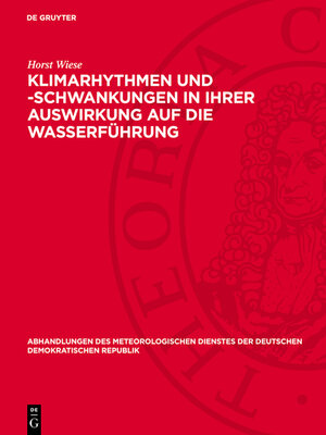 cover image of Klimarhythmen und -schwankungen in ihrer Auswirkung auf die Wasserführung
